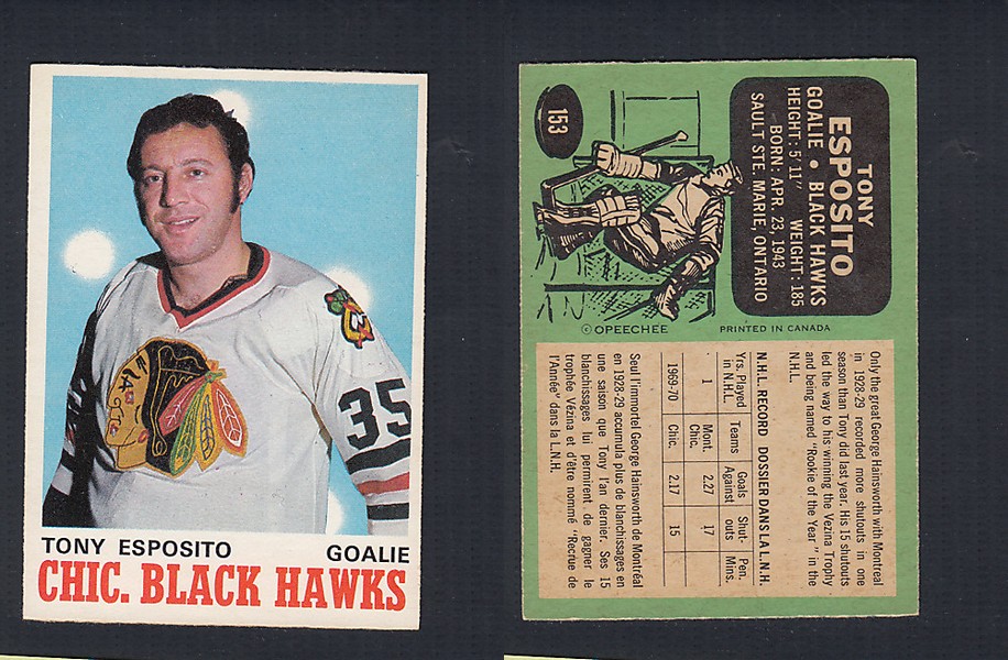 1970-71 O-PEE-CHEE HOCKEY CARD  #153 T. ESPOSITO photo