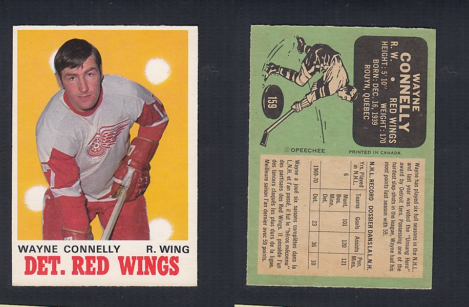 1970-71 O-PEE-CHEE HOCKEY CARD  #159 W. CONNELLY photo