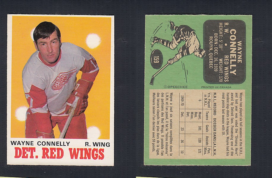 1970-71 O-PEE-CHEE HOCKEY CARD  #159 W. CONNELLY photo