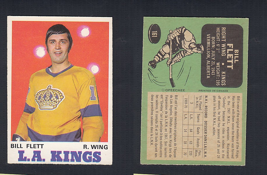 1970-71 O-PEE-CHEE HOCKEY CARD  #161 B. FLETT photo