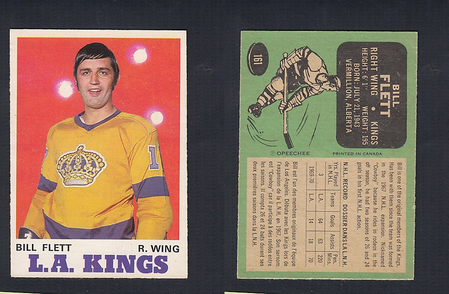 1970-71 O-PEE-CHEE HOCKEY CARD  #161 B. FLETT photo