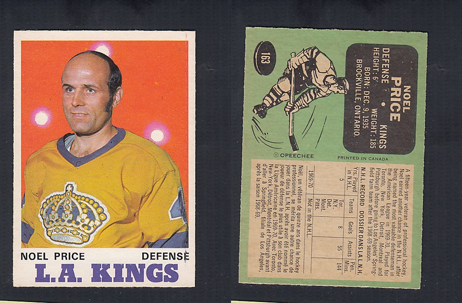 1970-71 O-PEE-CHEE HOCKEY CARD  #163 N. PRICE photo