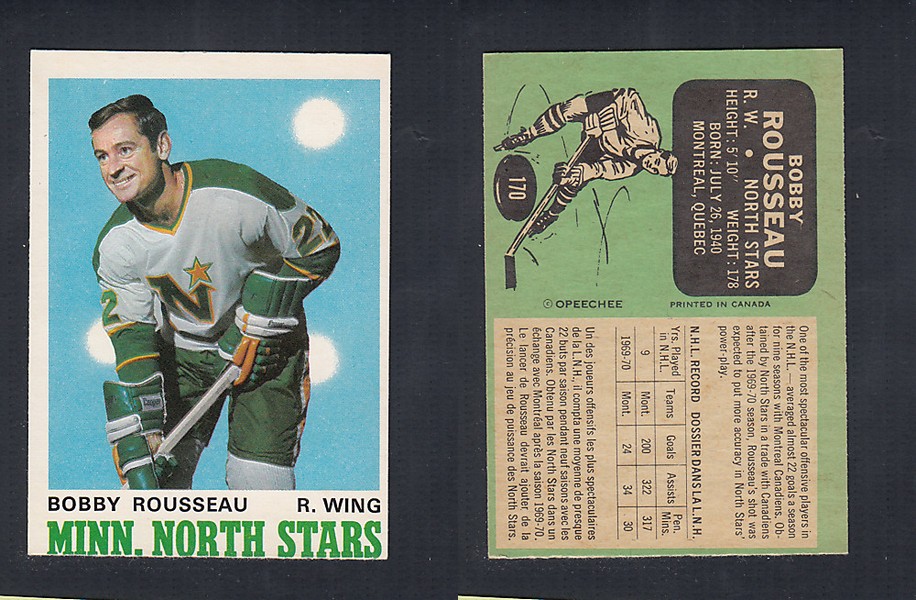 1970-71 O-PEE-CHEE HOCKEY CARD  #170 B. ROUSSEAU photo