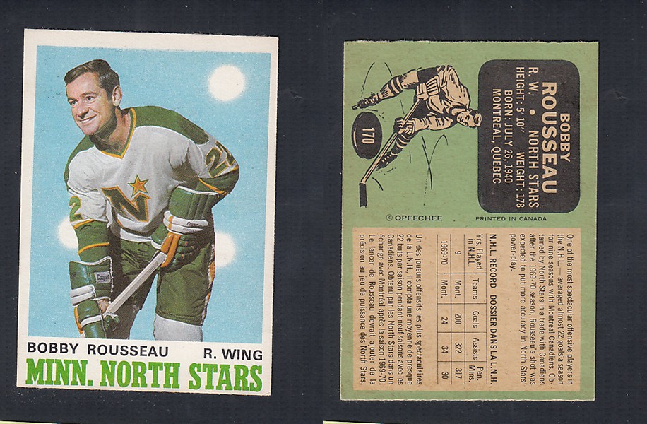 1970-71 O-PEE-CHEE HOCKEY CARD  #170 B. ROUSSEAU photo