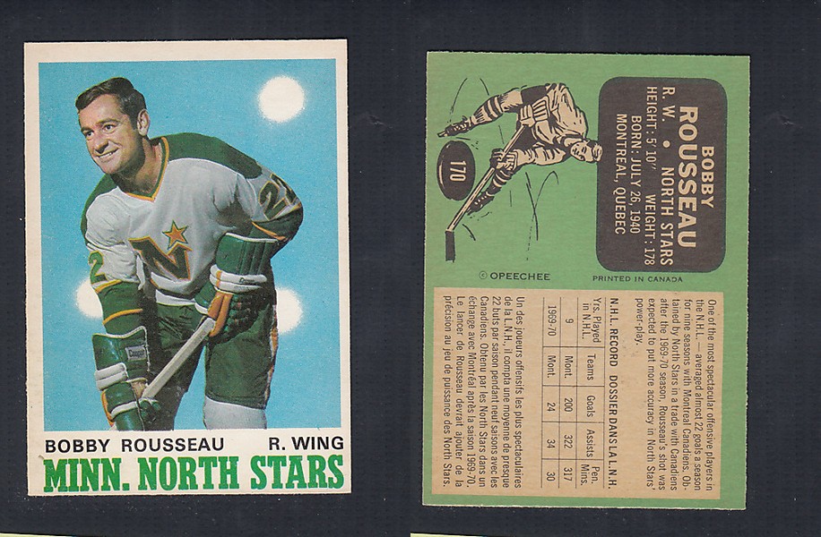 1970-71 O-PEE-CHEE HOCKEY CARD  #170 B. ROUSSEAU photo