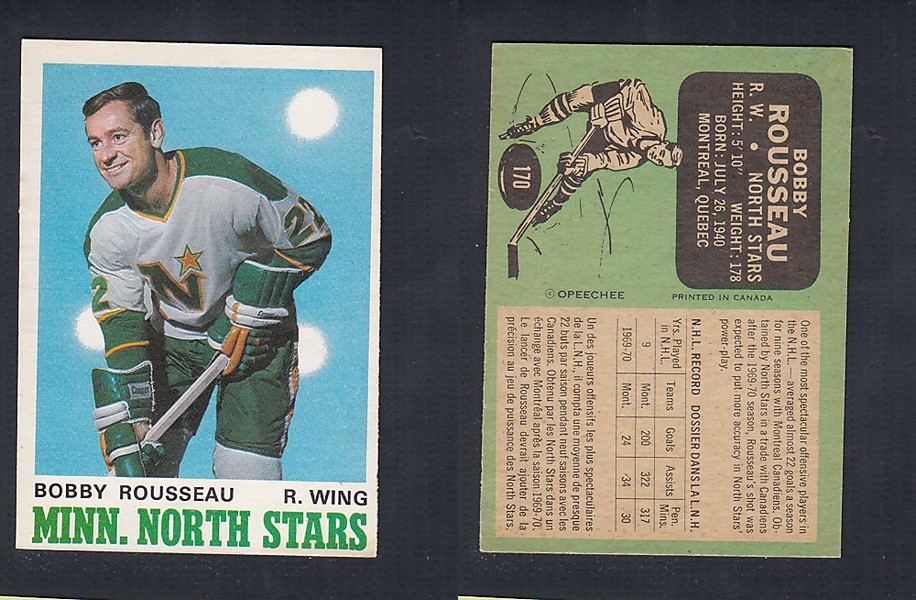 1970-71 O-PEE-CHEE HOCKEY CARD  #170 B. ROUSSEAU photo