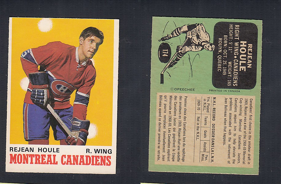 1970-71 O-PEE-CHEE HOCKEY CARD  #174 R. HOULE photo