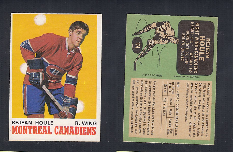 1970-71 O-PEE-CHEE HOCKEY CARD  #174 R. HOULE photo