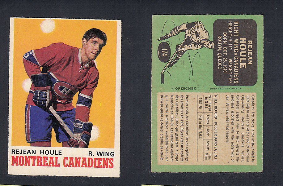 1970-71 O-PEE-CHEE HOCKEY CARD  #174 R. HOULE photo