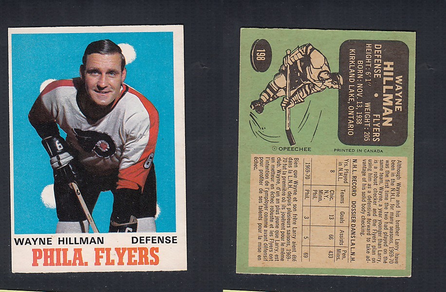 1970-71 O-PEE-CHEE HOCKEY CARD  #198 W. HILLMAN photo