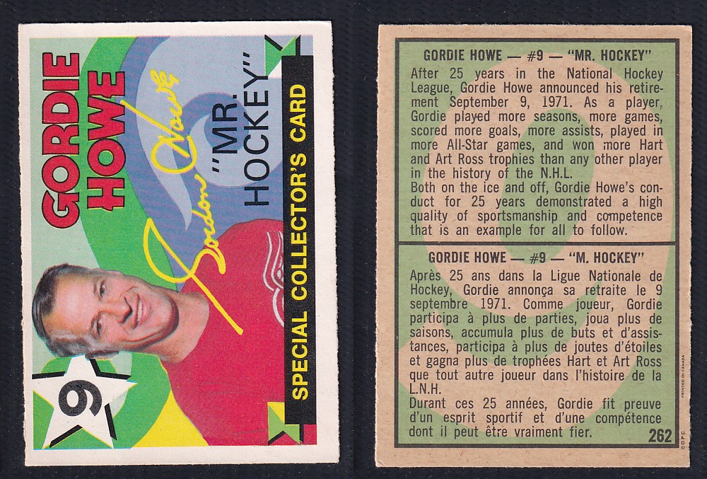 1971-72 O-PEE-CHEE HOCKEY CARD #262 GORDIE HOWE 