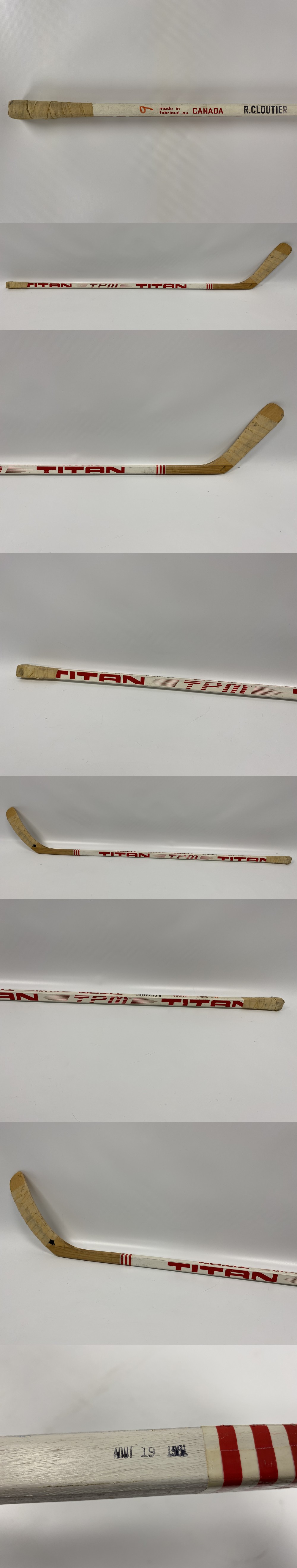 1981 QUEBEC NORDIQUES R. CLOUTIER GAME USED STICK photo