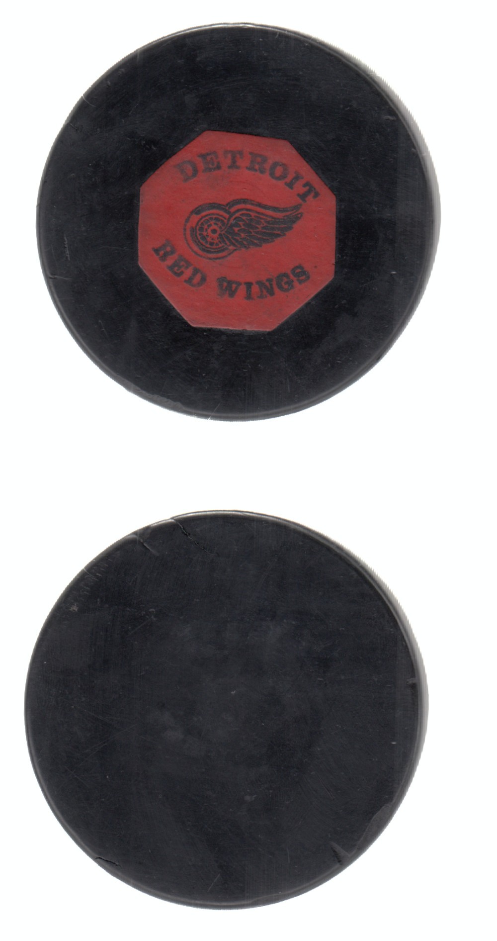 1967-68 CONVERSE DETROIT RED WINGS GAME PUCK photo