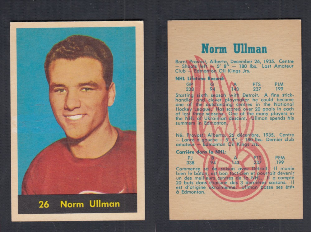 1960-61 PARKHURST HOCKEY CARD #26 N. ULLMAN photo