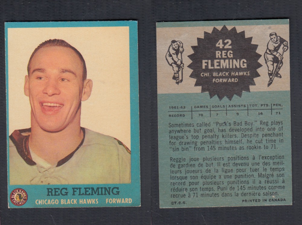 1962-63 TOPPS HOCKEY CARD #42 R. FLEMING photo