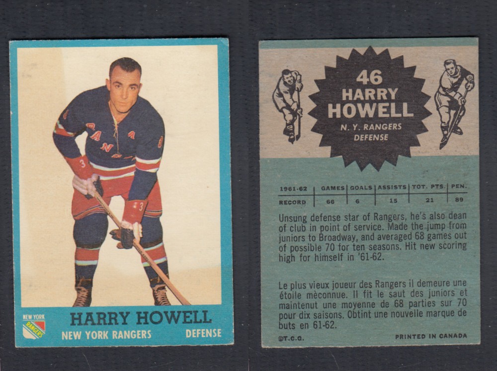 1962-63 TOPPS HOCKEY CARD #46 H. HOWELL photo