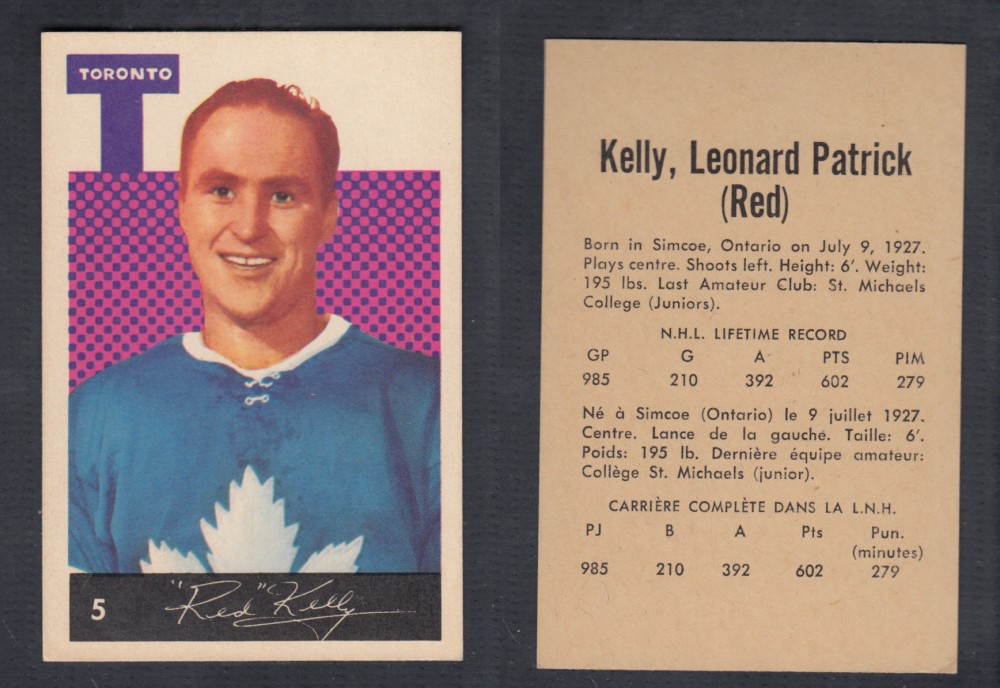 1962-63 PARKHURST HOCKEY CARD #5 R. KELLY photo