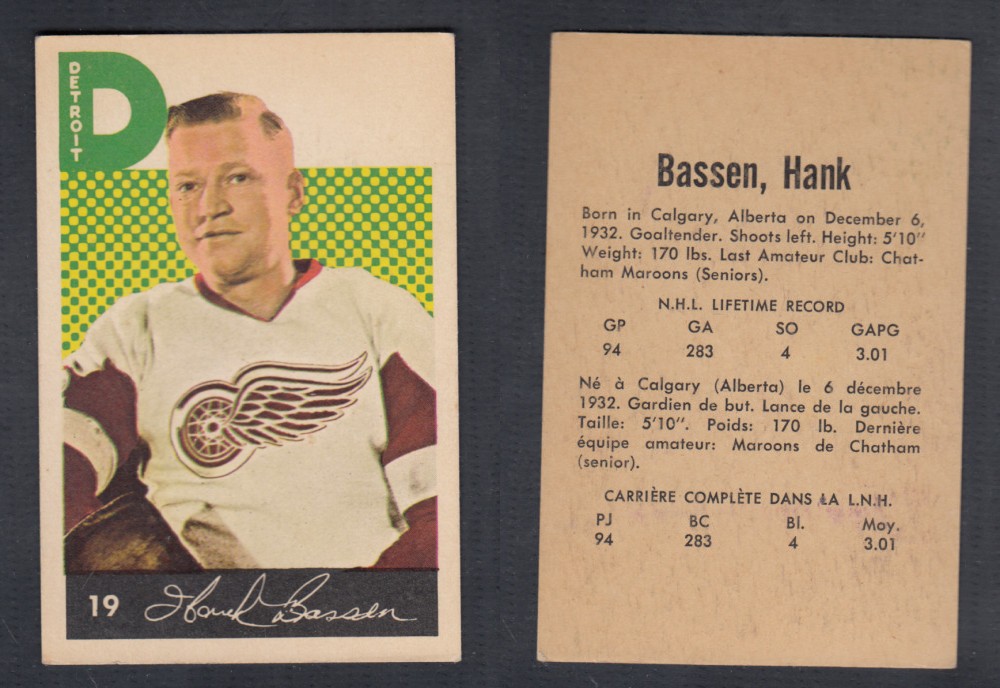 1962-63 PARKHURST HOCKEY CARD #19 H. BASSEN photo