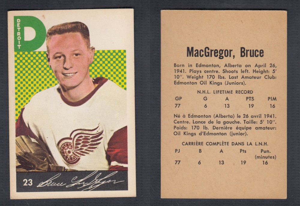 1962-63 PARKHURST HOCKEY CARD #23 B. MACGREGOR photo