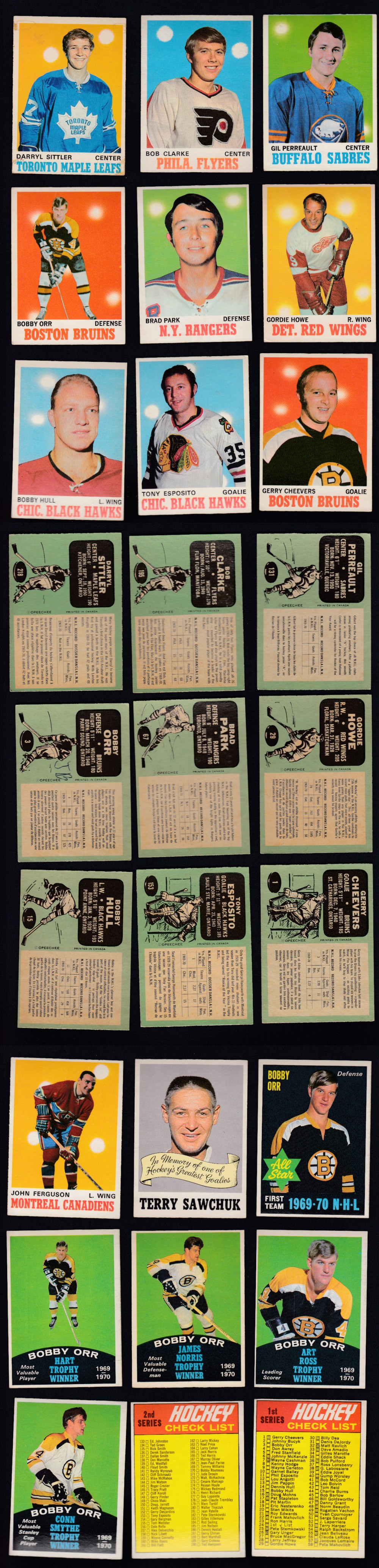 1970-71 O-PEE-CHEE HOCKEY CARDS FULL SET 264/264 photo