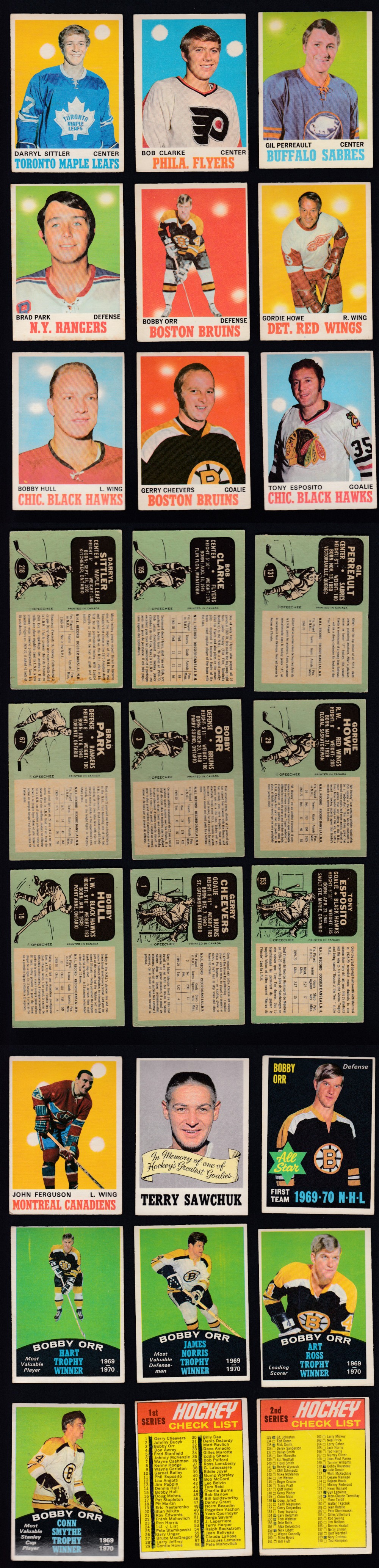 1970-71 O-PEE-CHEE HOCKEY CARDS FULL SET 264/264 photo