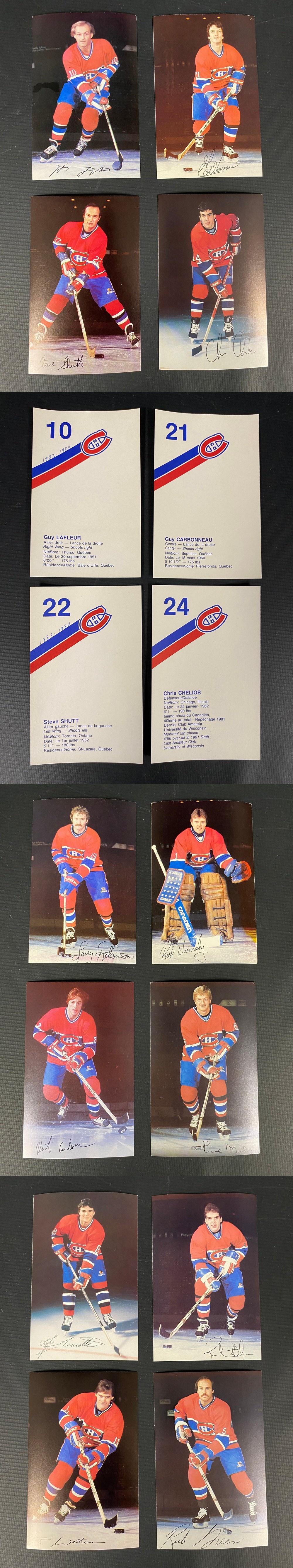 1984-85 MONTREAL CANADIENS POST CARD FULL SET 32/32 photo