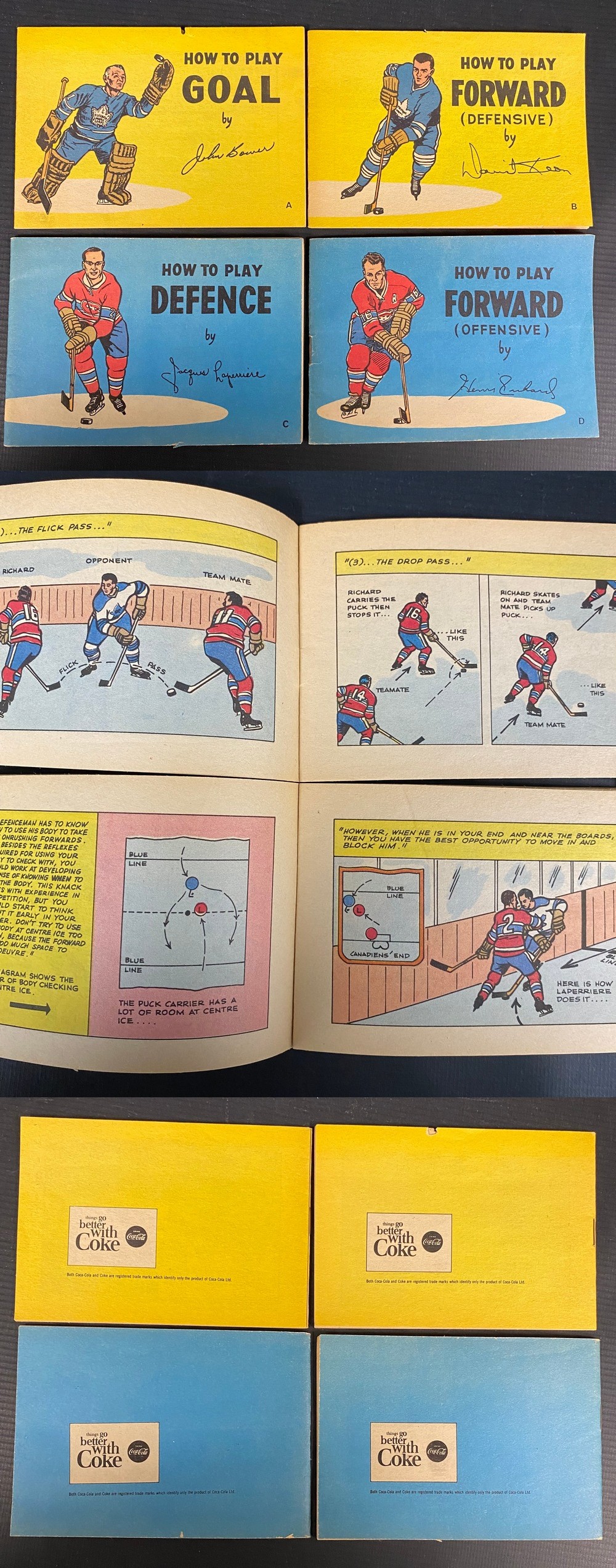 1965-66 COCA COLA HOW TO PLAY BOOKLETS FULL SET 4/4 photo