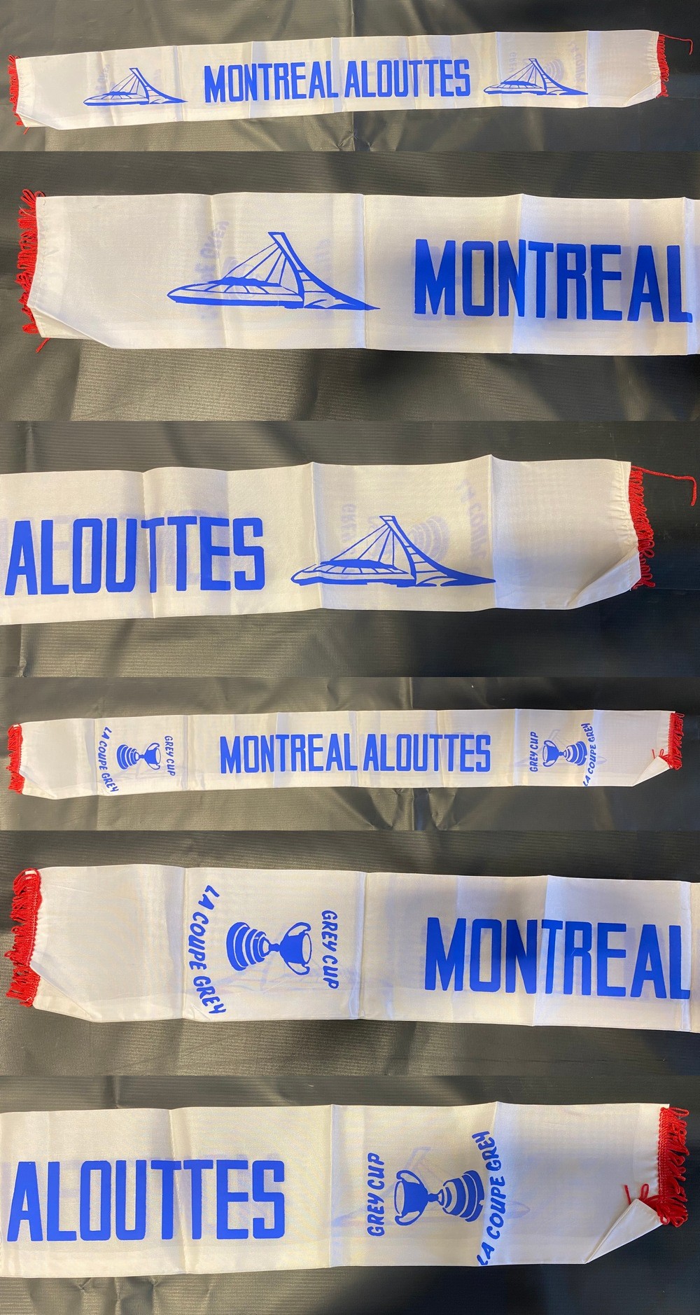 1970'S CFL MONTREAL ALOUETTES GREY CUP SCARF photo