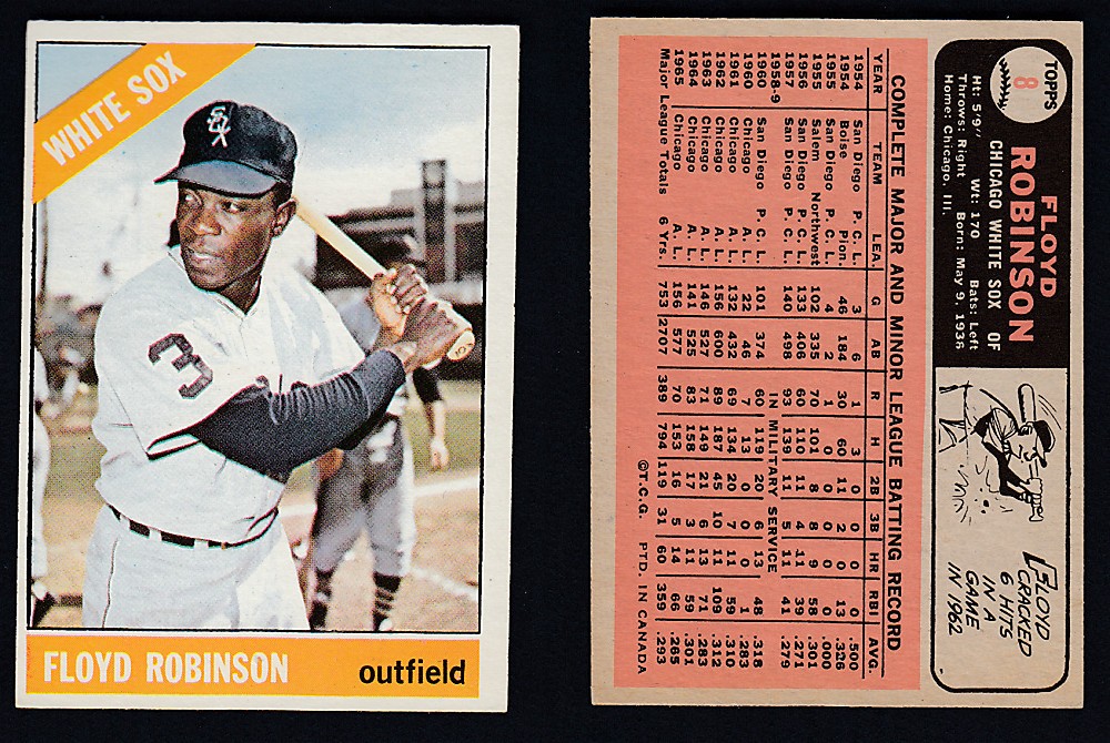 1966 O-PEE-CHEE BASEBALL CARD #8 F. ROBINSON photo