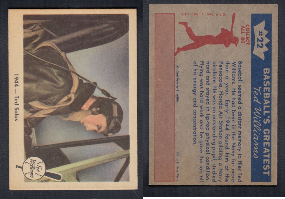 1959 FLEER TED WILLIAMS BASEBALL CARD #22 photo