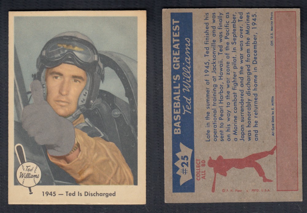 1959 FLEER TED WILLIAMS BASEBALL CARD #25 photo