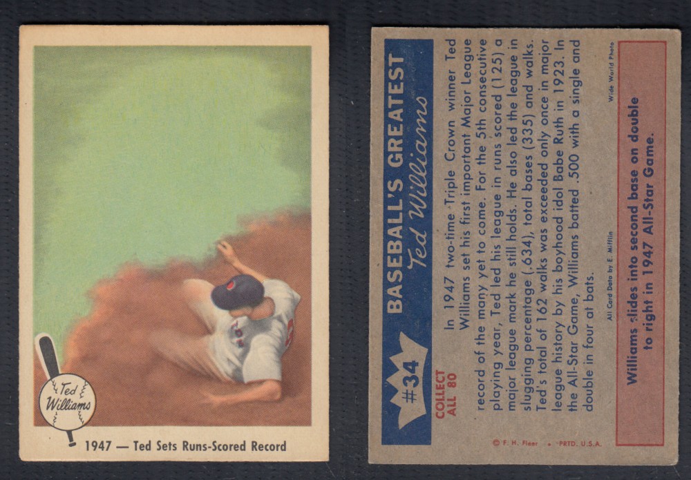 1959 FLEER TED WILLIAMS BASEBALL CARD #34 photo