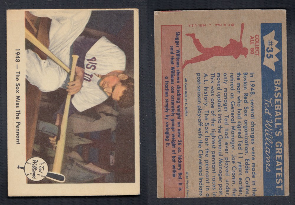 1959 FLEER TED WILLIAMS BASEBALL CARD #35 photo