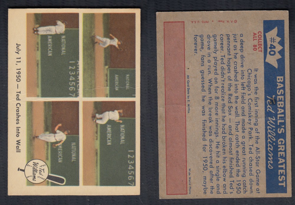 1959 FLEER TED WILLIAMS BASEBALL CARD #40 photo