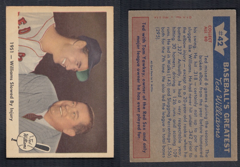 1959 FLEER TED WILLIAMS BASEBALL CARD #42 photo