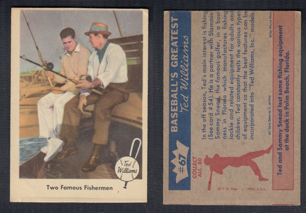 1959 FLEER TED WILLIAMS BASEBALL CARD #67 photo