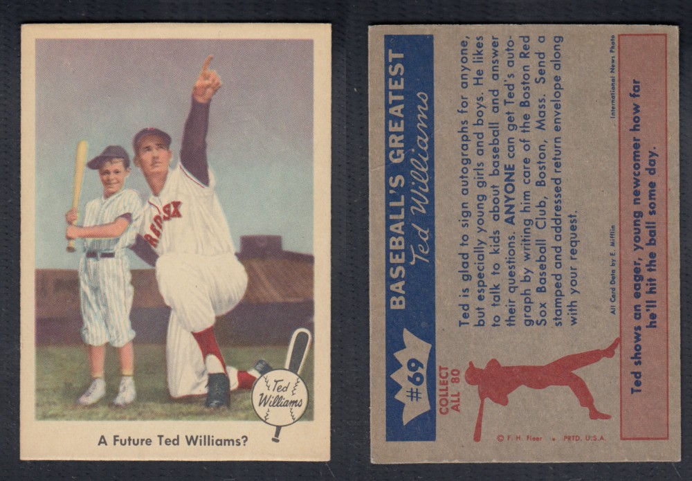 1959 FLEER TED WILLIAMS BASEBALL CARD #69 photo