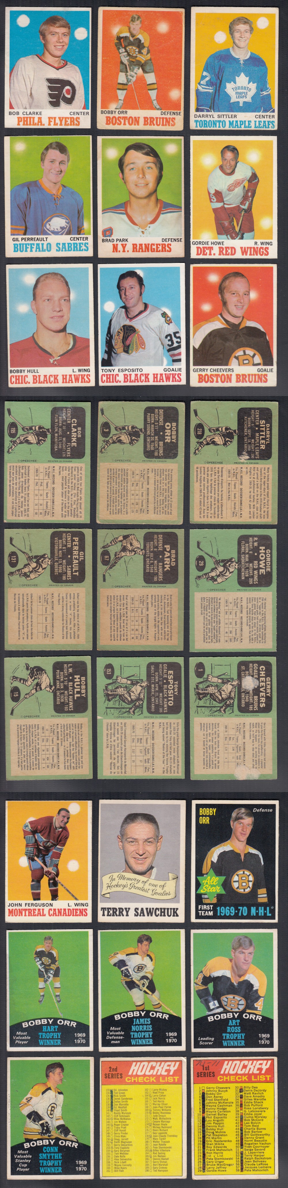 1970-71 O-PEE-CHEE HOCKEY CARD FULL SET 264/264 photo