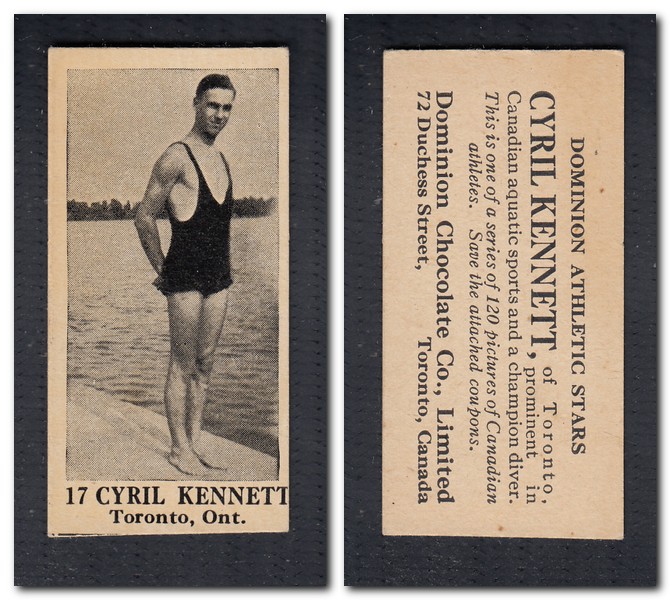 1925 V31 DOMINION CHOCOLATE #17 C. KENNETT DIVING CARD photo