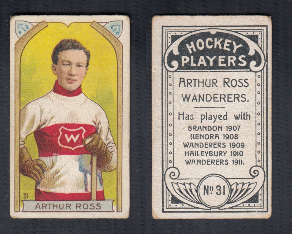 1911-12 C55 IMPERIAL TOBACCO HOCKEY CARD #31 A. ROSS photo