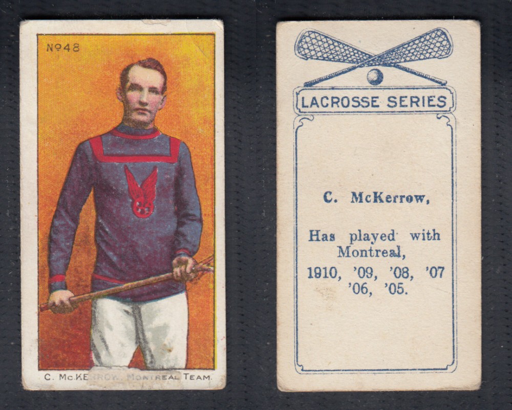 1910-11 C60 LACROSSE CARD #48 C. MCKERROW photo