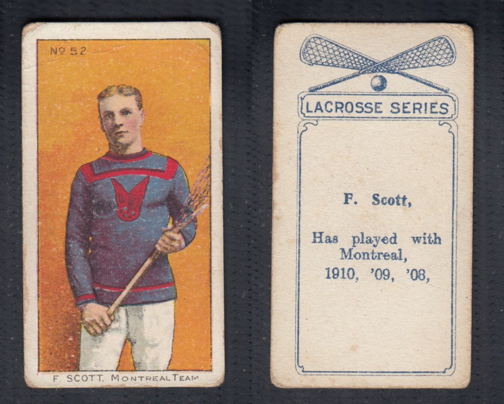 1910-11 C60 LACROSSE CARD #52 F. SCOTT photo