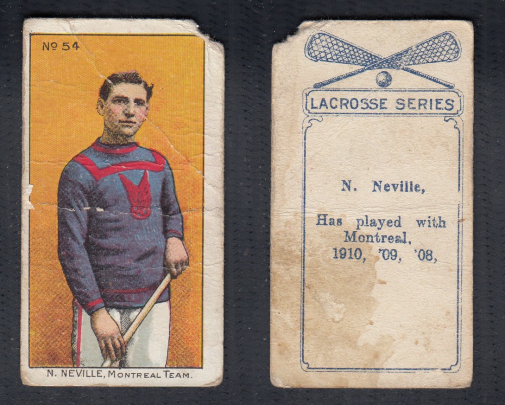 1910-11 C60 LACROSSE CARD #54 N. NEVILLE photo