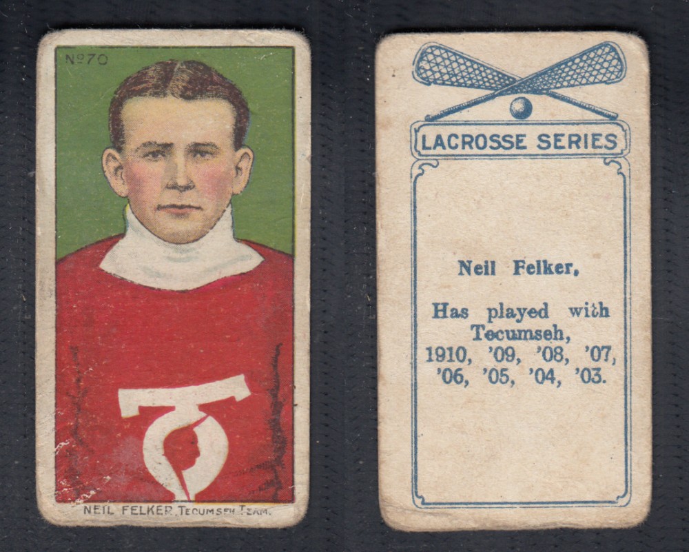 1910-11 C60 LACROSSE CARD #70 N. FELKER photo