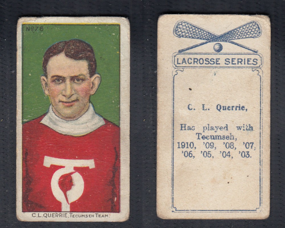 1910-11 C60 LACROSSE CARD #76 C. L. QUERRIE photo
