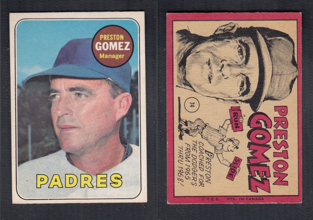 1969 O-PEE-CHEE BASEBALL CARD #74 P. GOMEZ photo