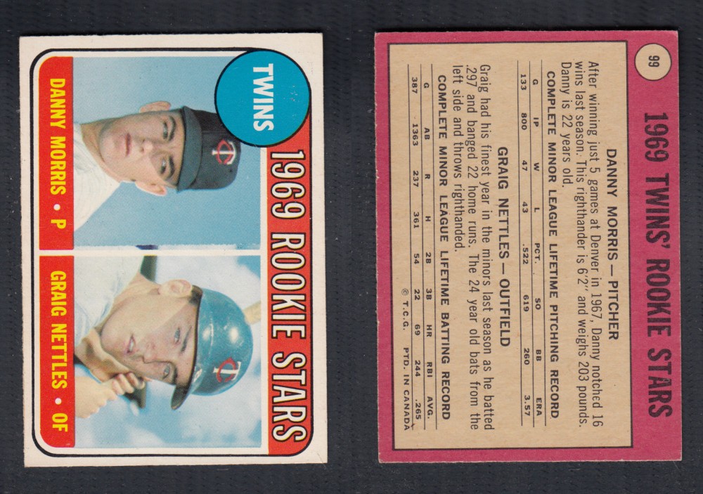 1969 O-PEE-CHEE BASEBALL CARD #99 TWINS' ROOKIE STARS photo