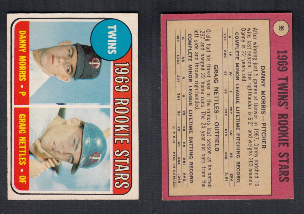 1969 O-PEE-CHEE BASEBALL CARD #99 TWINS' ROOKIE STARS photo