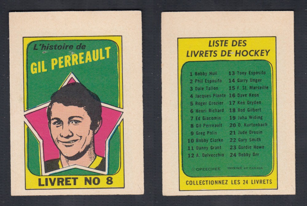 1971-72 O-PEE-CHEE STORY BOOKLET FRENCH #8 G. PERREAULT photo