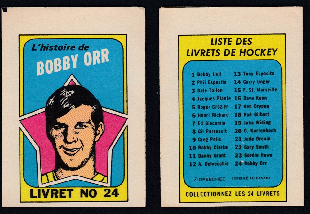 1971-72 O-PEE-CHEE STORY BOOKLET FRENCH #24 B. ORR photo